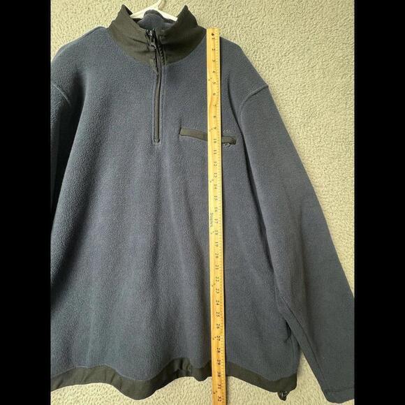 Gap Sweatshirt Mens 2XL Navy Blue 1/4 Zip Mock Neck Long Sleeve Pullover - Picture 5 of 12